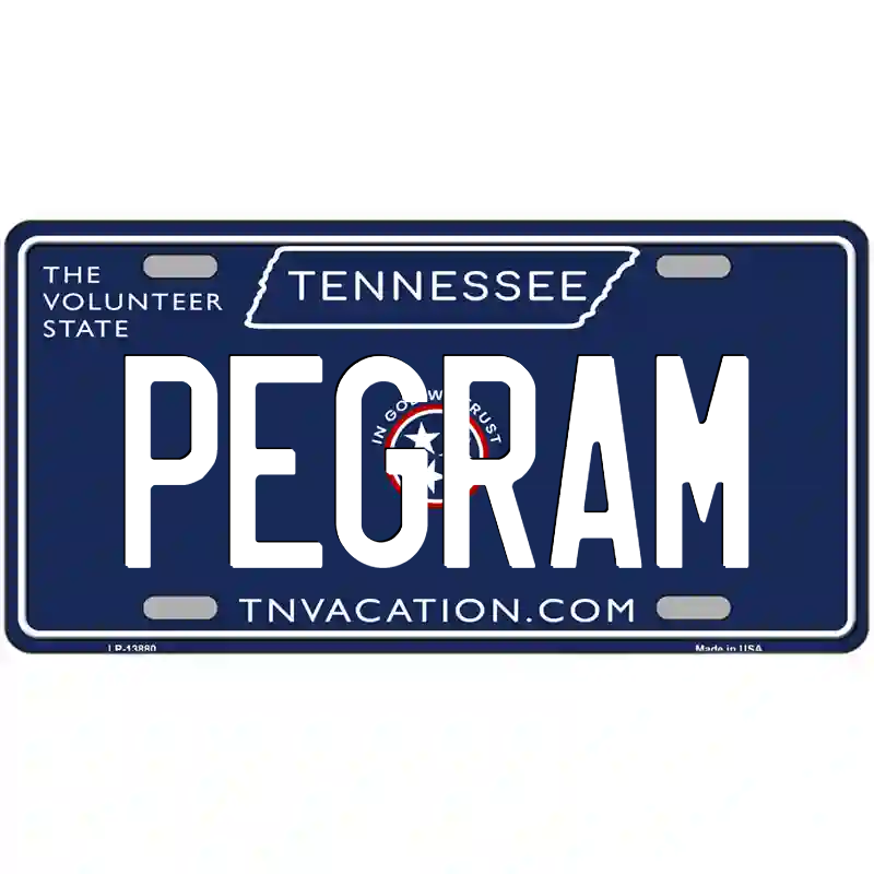 Pegram Tennessee Blue Metal Sign