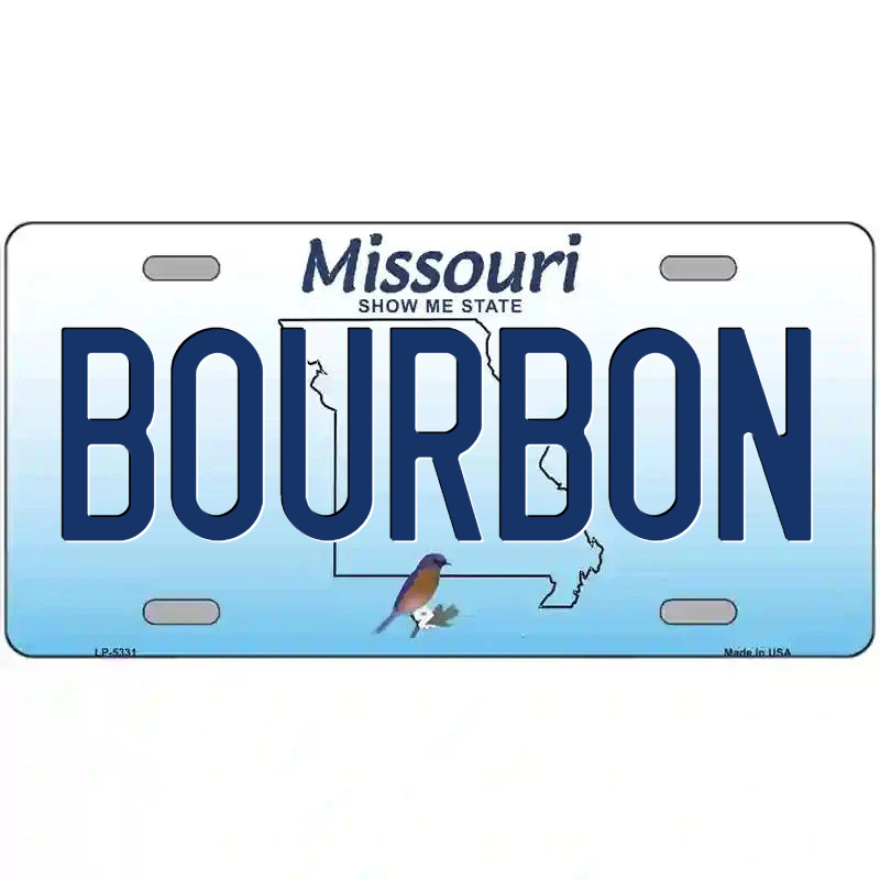 Bourbon Missouri Metal Sign