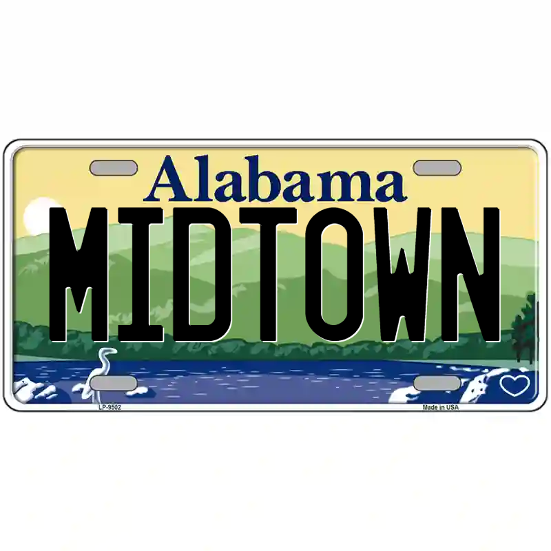 Midtown Alabama Metal Sign