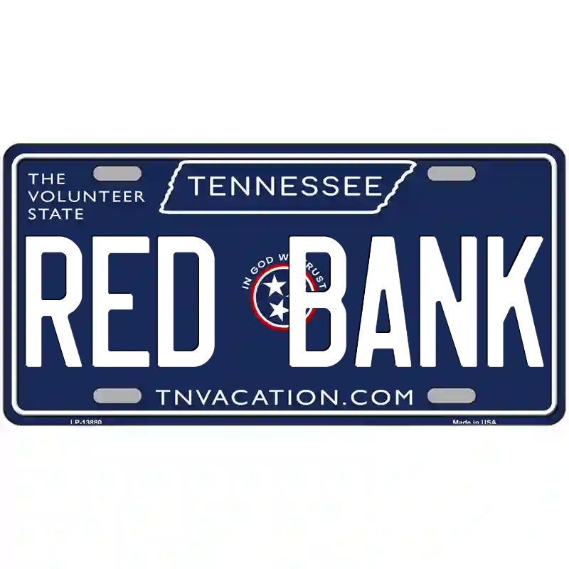 Red Bank Tennessee Blue Metal Sign