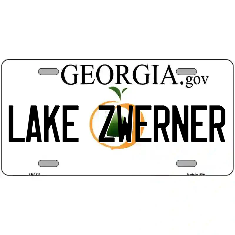Lake Zwerner Georgia Metal Sign