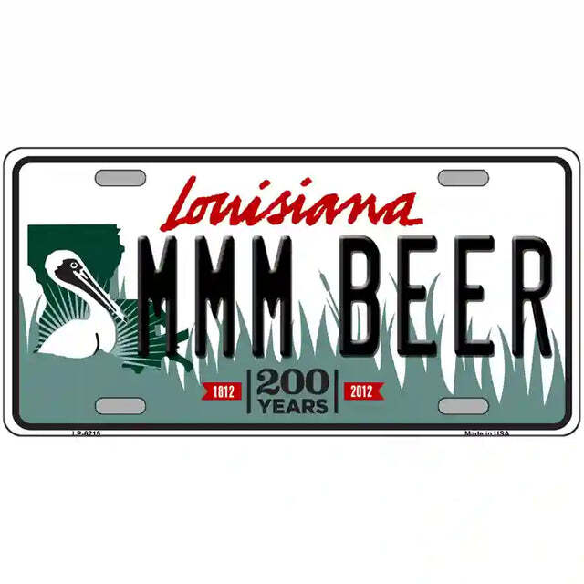 Mmm Beer Louisiana Metal Sign