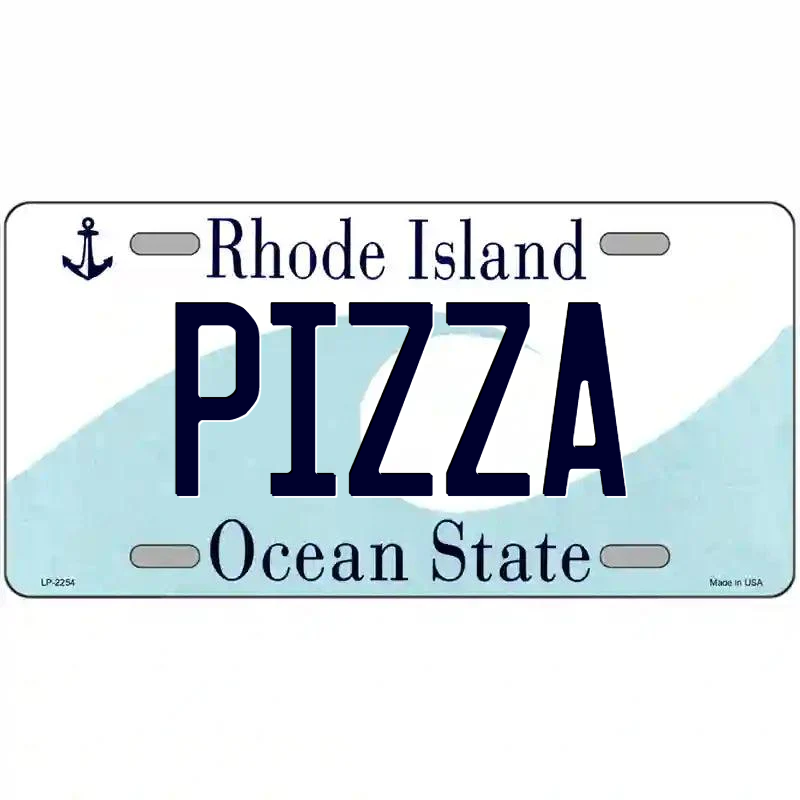 Pizza Rhode Island Metal Sign