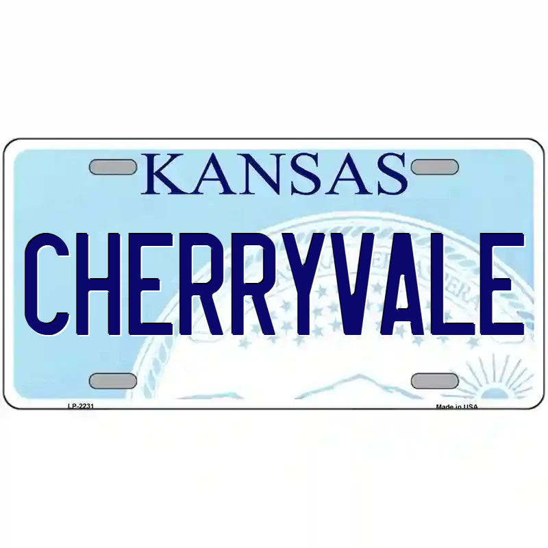 Cherryvale Kansas Metal Sign