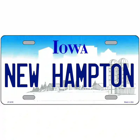 New Hampton Iowa Metal Sign
