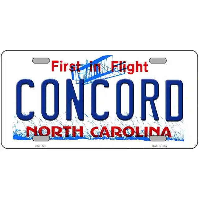 Concord North Carolina Metal Sign