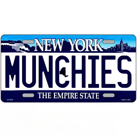 Munchies New York Blue Metal Sign