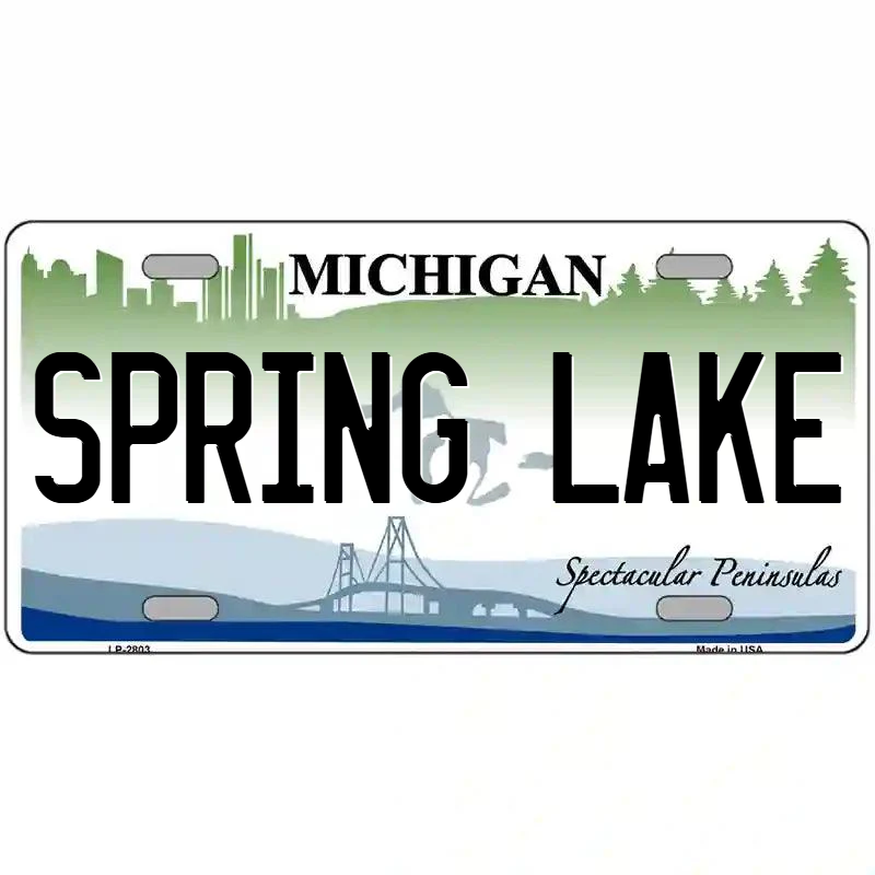 Spring Lake Michigan Metal Sign