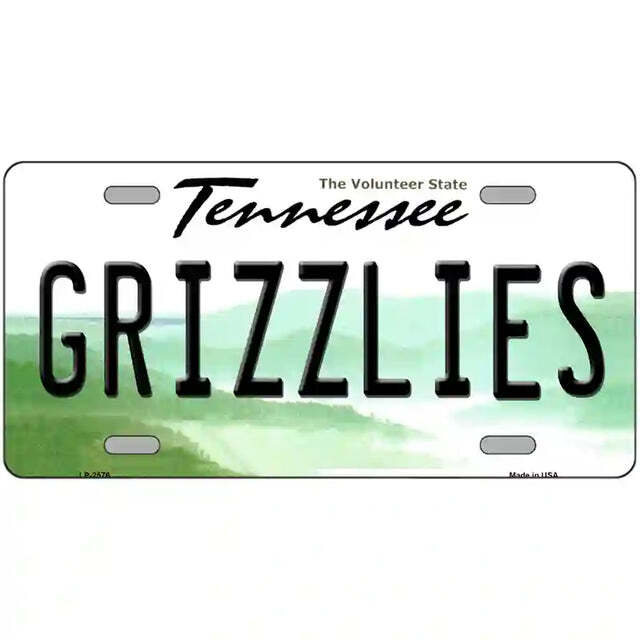 Grizzlies Tennessee Metal Sign