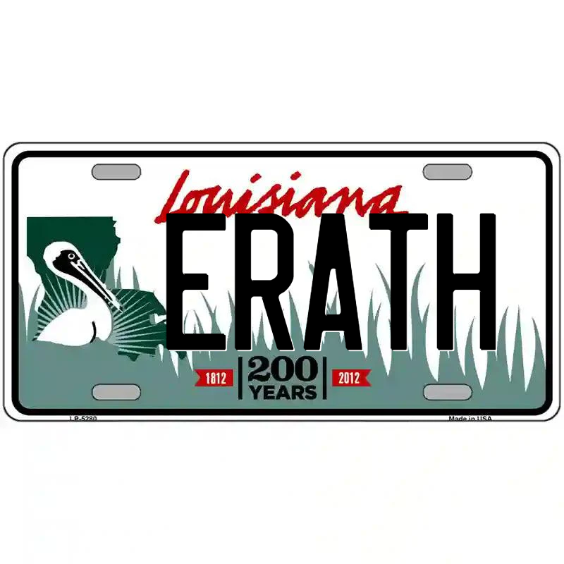 Erath Louisiana Metal Sign