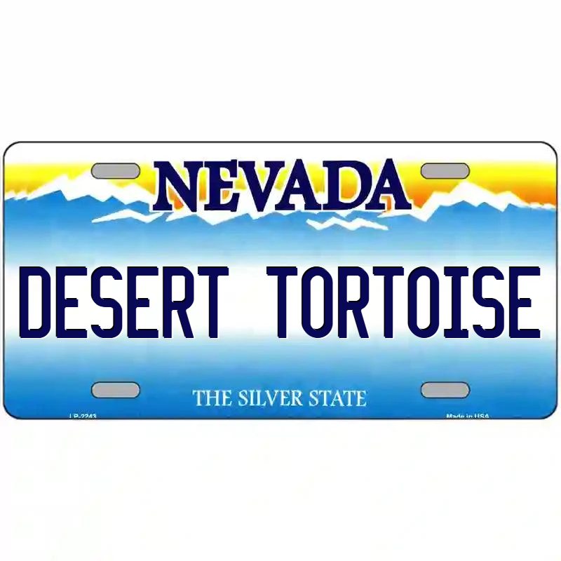 Desert Tortoise Nevada Metal Sign