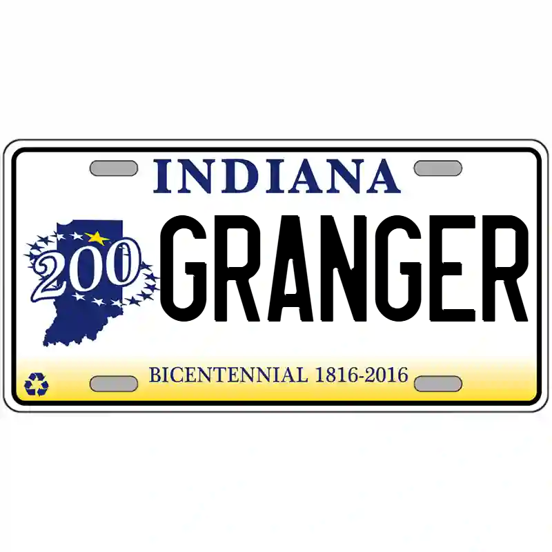 Granger Indiana Bicentennial Metal Sign