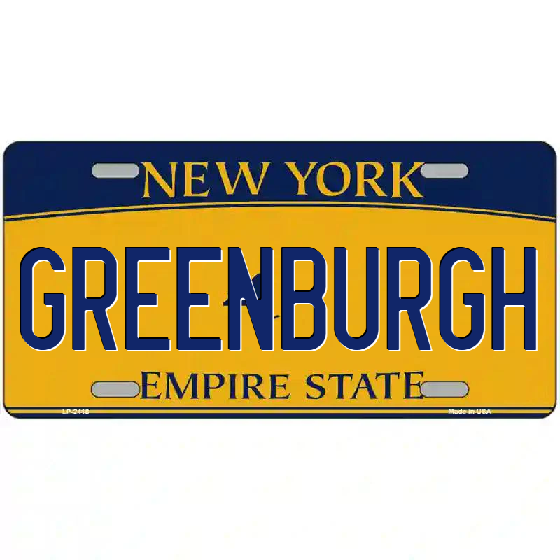 Greenburgh New York Yellow Metal Sign