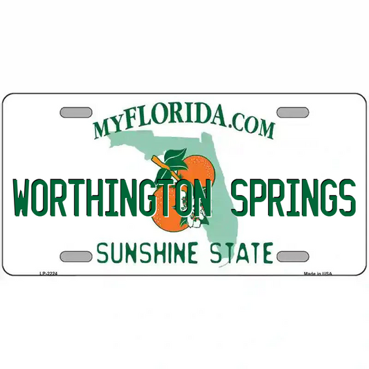 Worthington Springs Florida Metal Sign