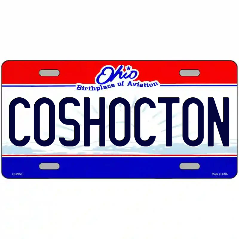 Coshucton Ohio Metal Sign