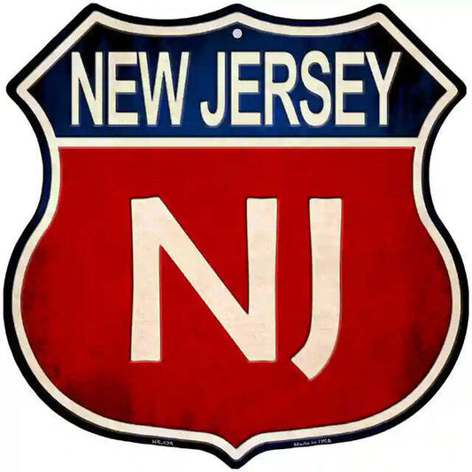 New Jersey Highway Shield Metal Sign