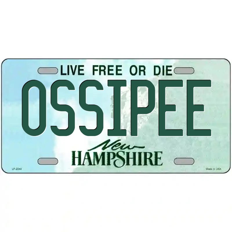 Ossipee New Hampshire Metal Sign