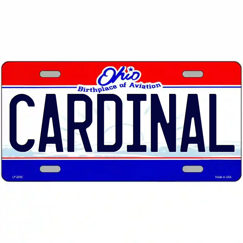 Cardinal Ohio Metal Sign