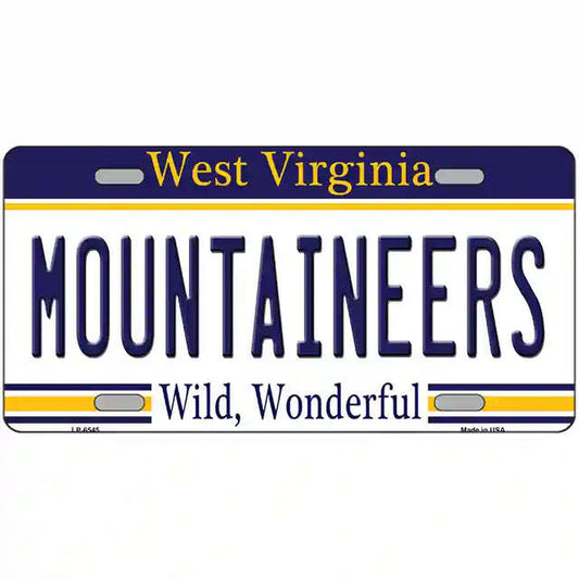 Mountaineers West Virginia Metal Sign