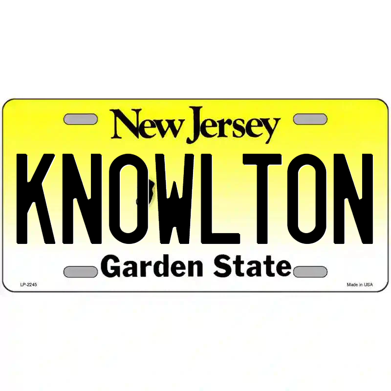 Knowlton New Jersey Metal Sign