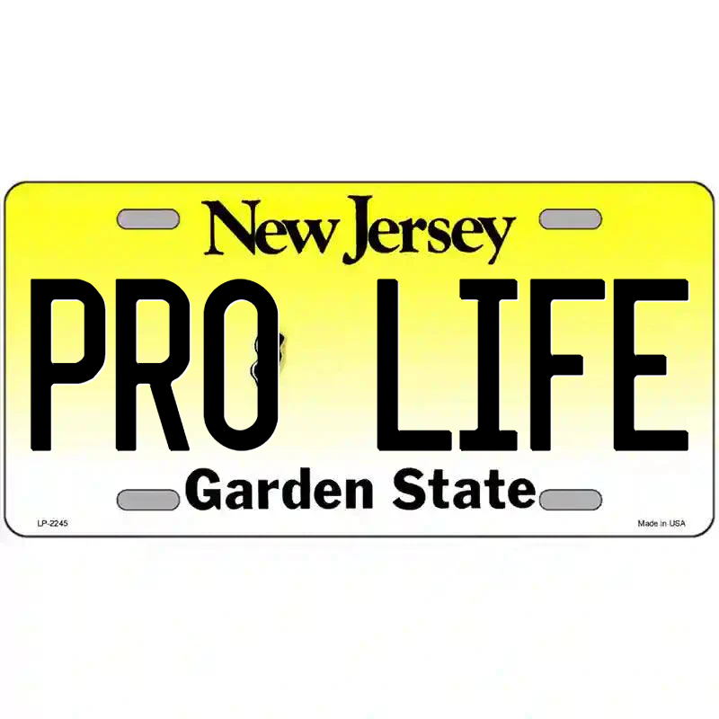 Pro-Life New Jersey Metal Sign