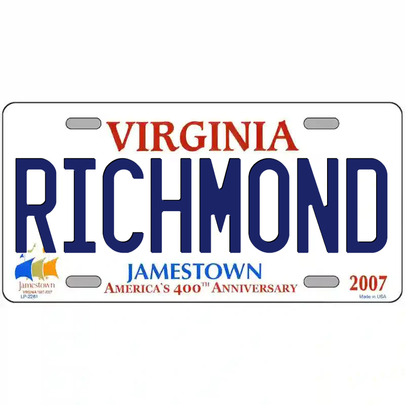 Richmond Virginia 400th Anniversary Metal Sign
