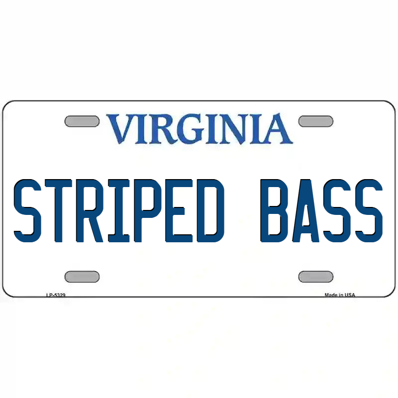 Striped Bass Virginia Metal Sign