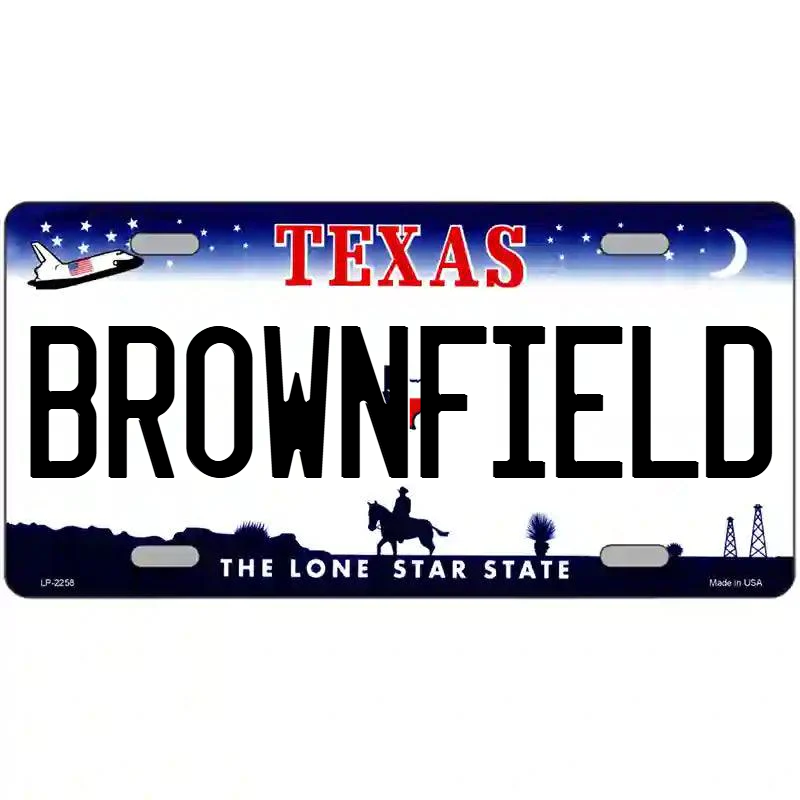 Brownfield Texas Metal Sign