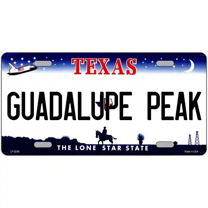 Guadalupe Peak Texas Metal Sign