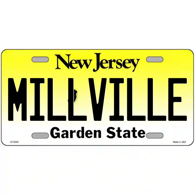 Millville New Jersey Metal Sign