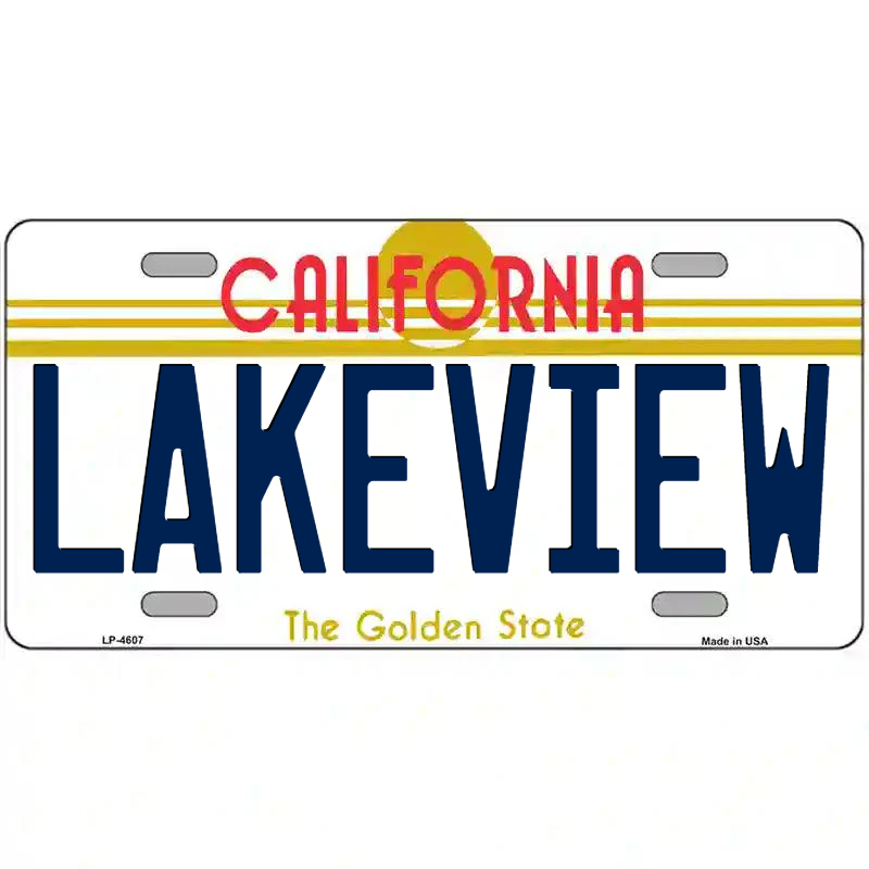 Lakeview California Metal Sign