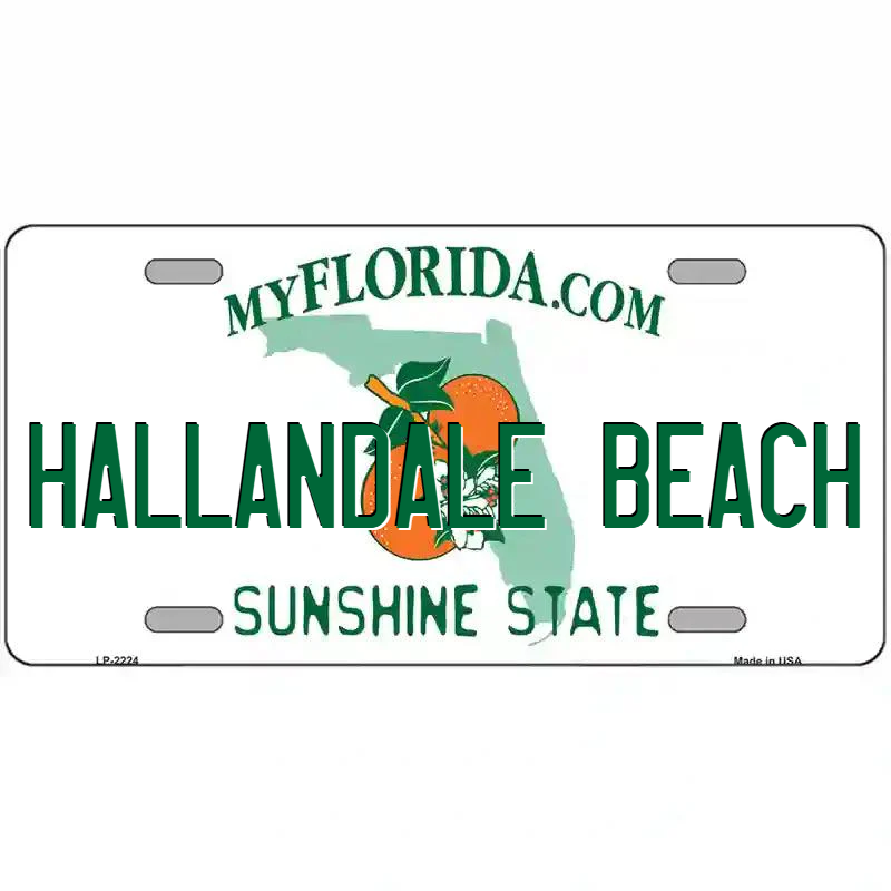 Hallandale Beach Florida Metal Sign
