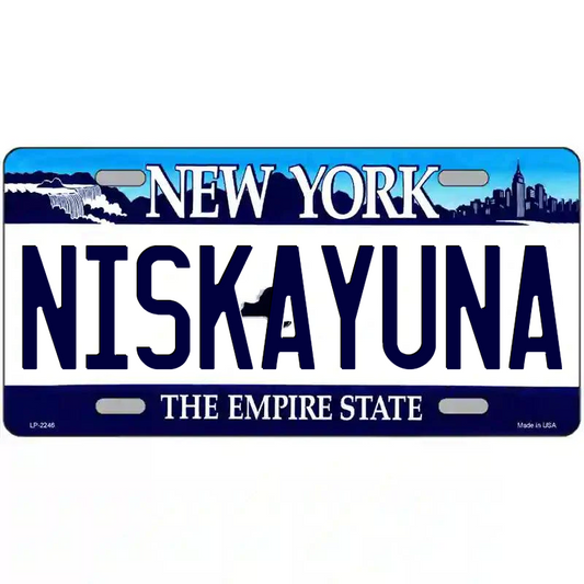 Niskayuna New York Blue Metal Sign