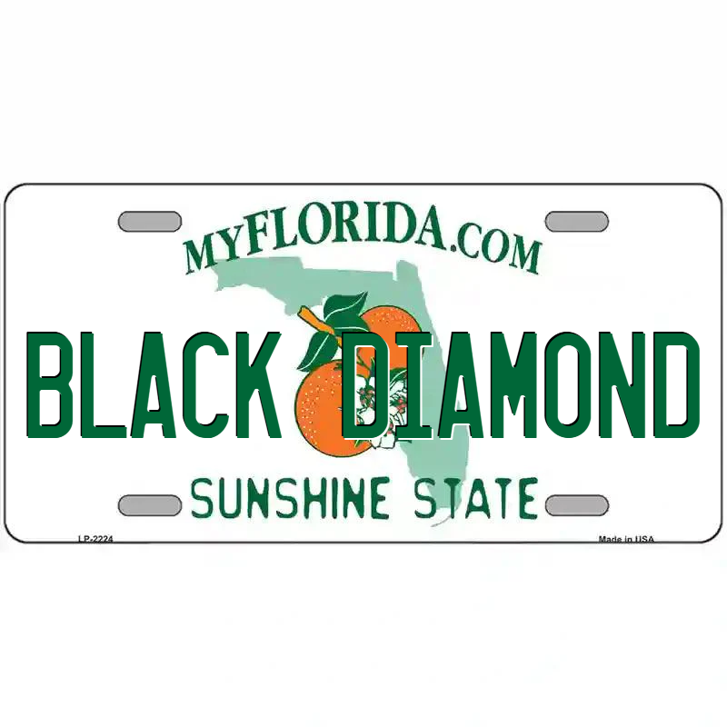 Black Diamond Florida Metal Sign