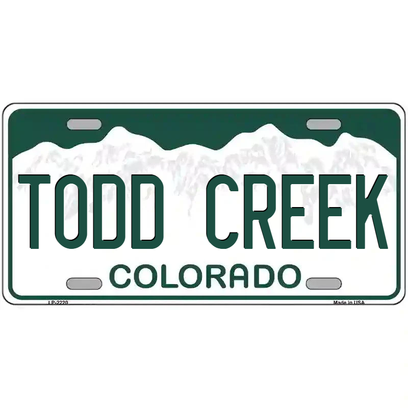 Todd Creek Colorado Metal Sign