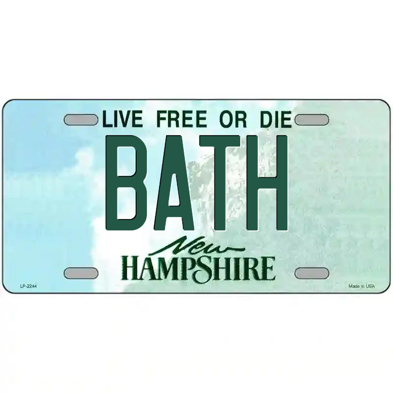 Bath New Hampshire Metal Sign