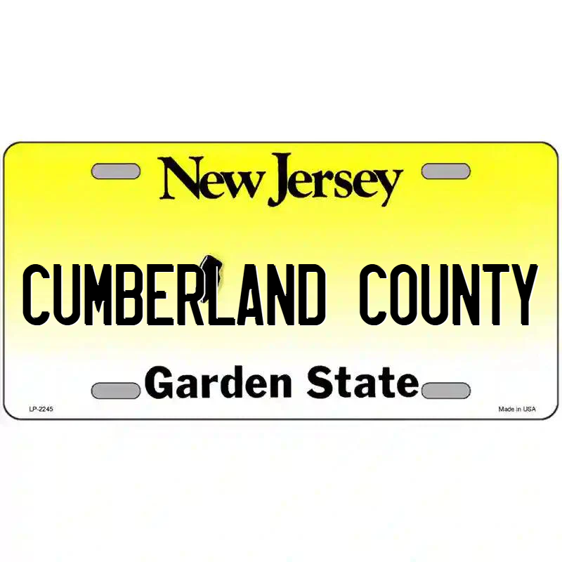 Cumberland County New Jersey Metal Sign