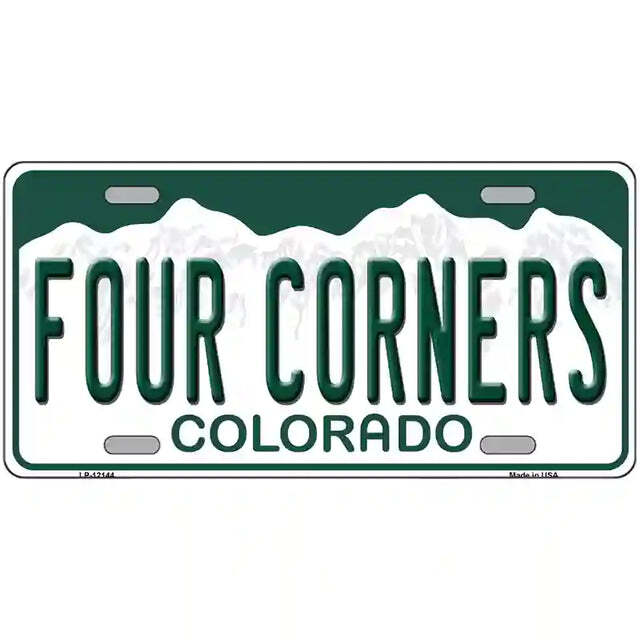 Four Corners Colorado Metal Sign
