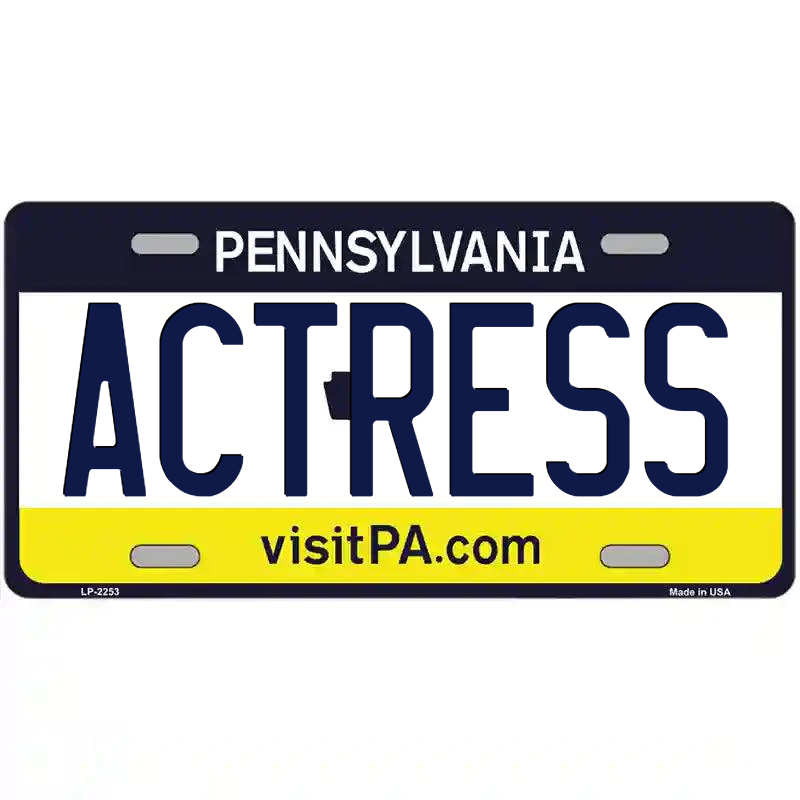 Actress Pennsylvania Metal Sign