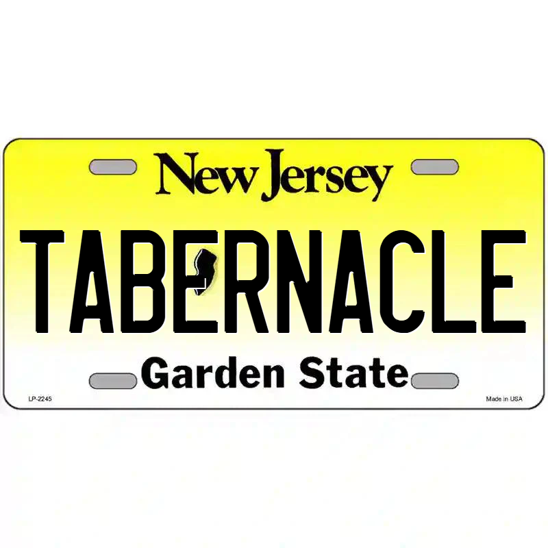 Tabernacle New Jersey Metal Sign