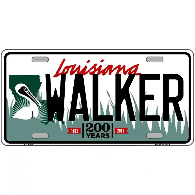 Walker Louisiana Metal Sign