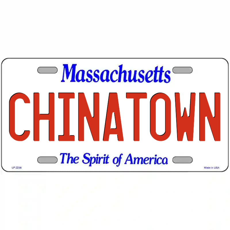 Chinatown Massachusetts Metal Sign