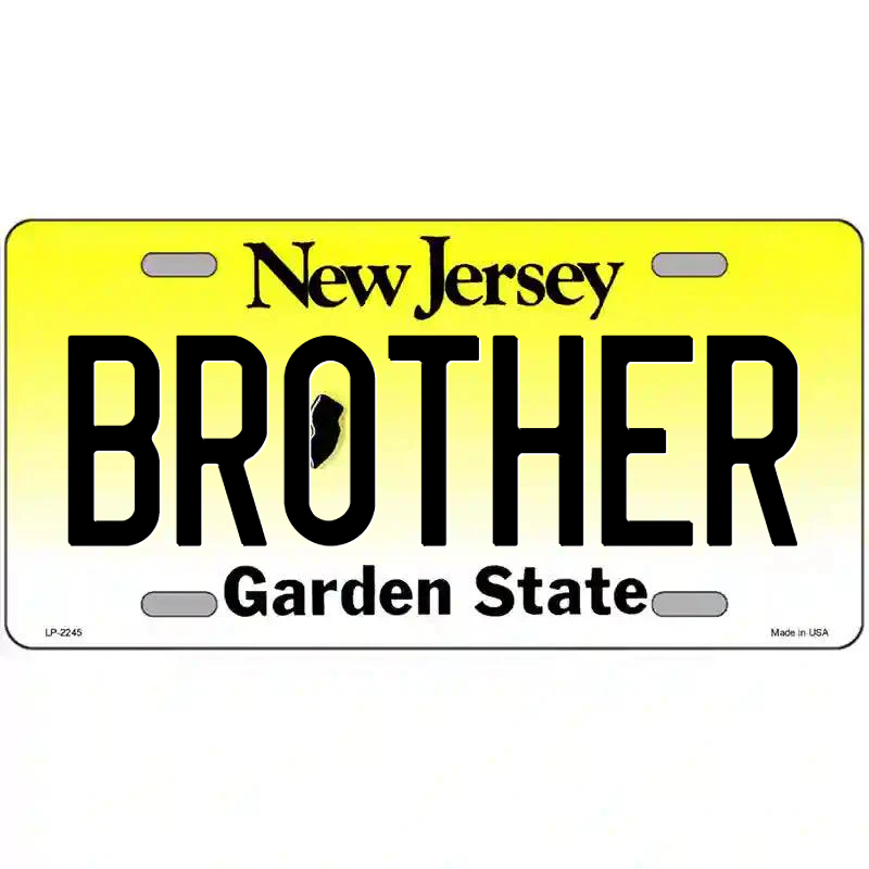 Brother New Jersey Metal Sign