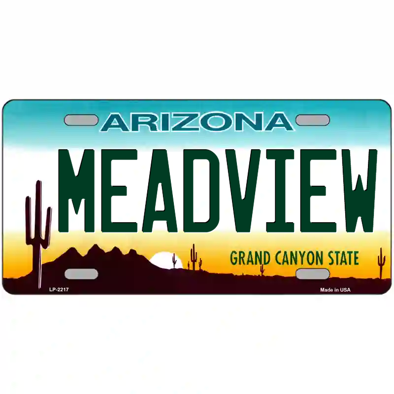 Meadview Arizona Metal Sign