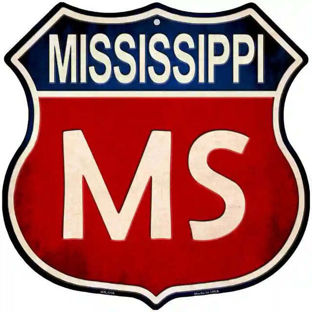Mississippi Highway Shield Metal Sign