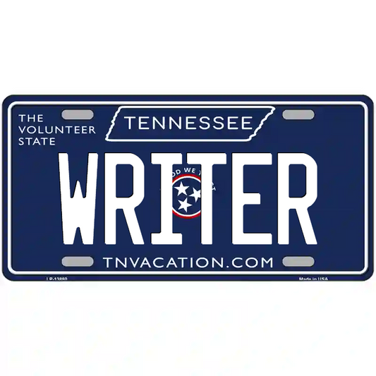 Writer Tennessee Blue Metal Sign