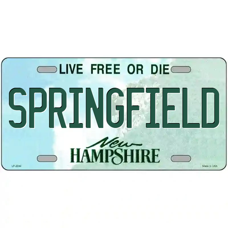 Springfield New Hampshire Metal Sign