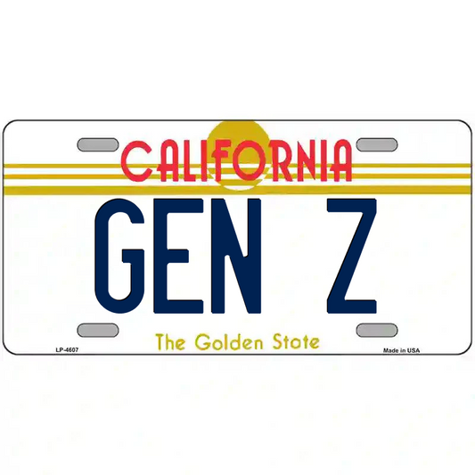 Gen Z California Metal Sign