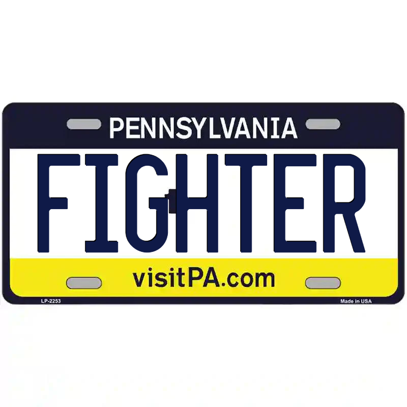 Fighter Pennsylvania Metal Sign