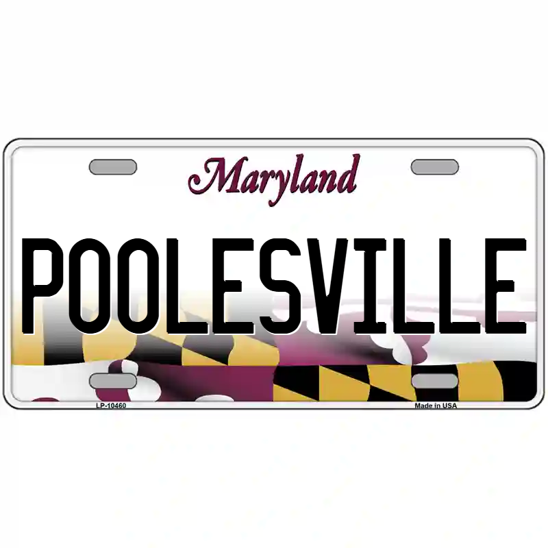 Poolesville Maryland Metal Sign